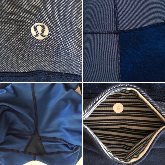 Lululemon Wunder Under Crop Sashiko size 6 RARE - Picture 4 of 6